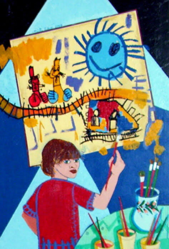 87-Santis-doodles-2006-©Mirta-Toledo-Pure-Diversity-Children-Dolls