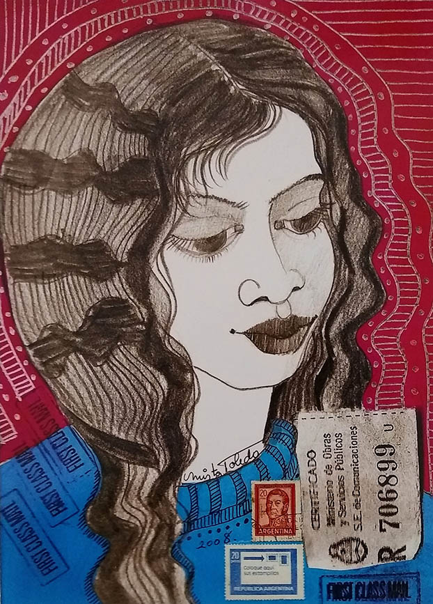 184- Latina Girl, 2008 ©Mirta Toledo (Mail Art)