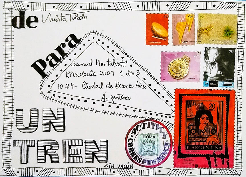 190- A Train Without a Car, 2008 ©Mirta Toledo (Mail Art)
