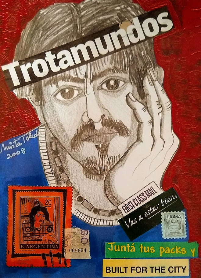 202- Globetrotter, 2008 ©Mirta Toledo (Mail Art)