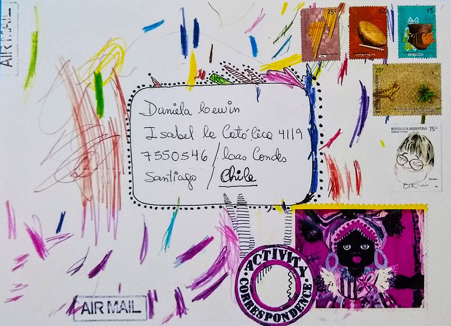 218- Valen's Doodles -Envelope,2008 ©Mirta Toledo (Mail Art)