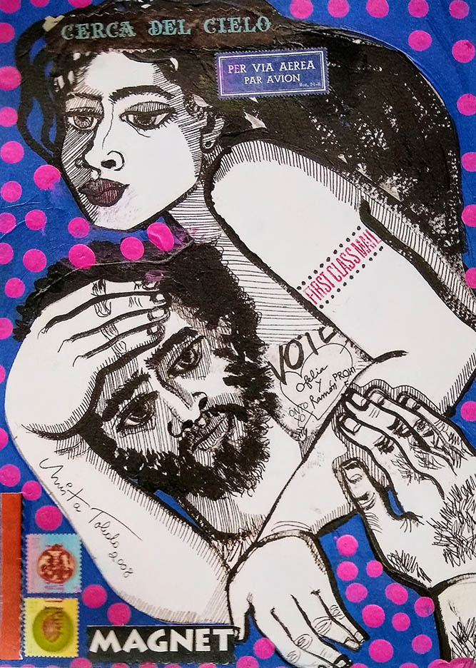 219- Ofelia & Ramón, a Magnet Near the Skye, 2008 ©Mirta Toledo (Mail Art)