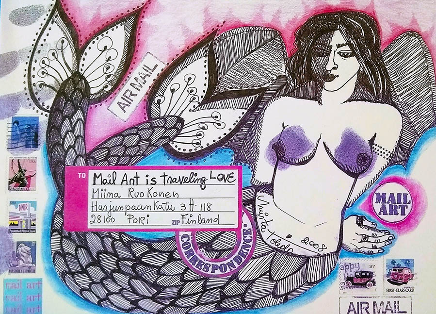 223- Mail Art is Traveling Love, 2008 ©Mirta Toledo (Mail Art)